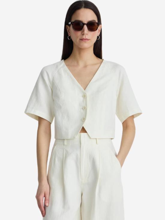  어피스 어파트 민소매 티셔츠 Apiece Apart Lia 크롭탑 - APIECE APART