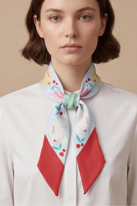  센티넬 머플러/스카프 버니즈 트윌리 리본 스카프 - CENTINELLE