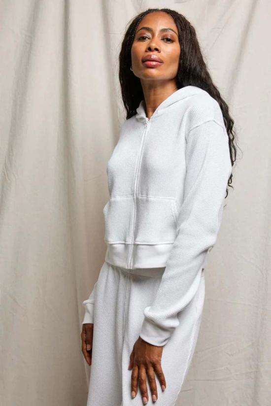  퍼펙트 화이트 티 스웨터 이네즈 와플 니트 스웨트셔츠 후디 - PERFECT WHITE TEE