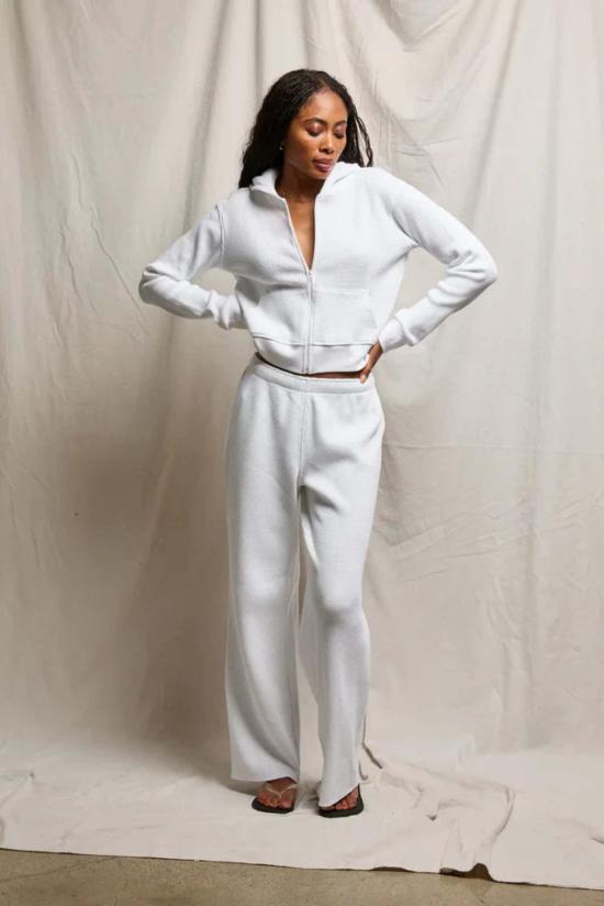  퍼펙트 화이트 티 스웨터 이네즈 와플 니트 스웨트셔츠 후디 - PERFECT WHITE TEE