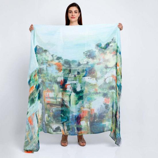  비스마야 머플러/스카프 Vismaya Palos Verdes 스카프 씨 블루 - VISMAYA