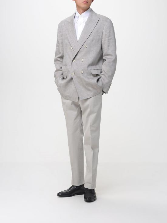 26SS 브루넬로 쿠치넬리 버튼다운 칼라 셔츠 MBUC40038 C159 White - BRUNELLO CUCINELLI