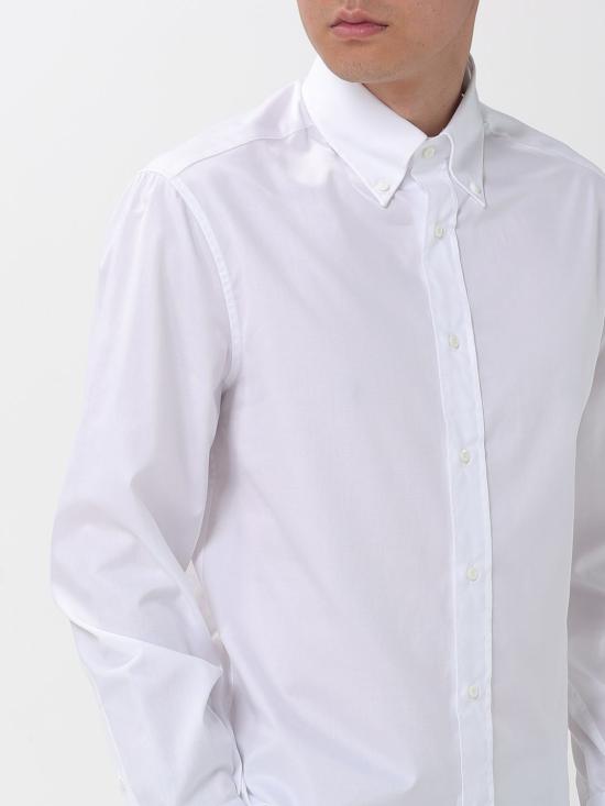 26SS 브루넬로 쿠치넬리 버튼다운 칼라 셔츠 MBUC40038 C159 White - BRUNELLO CUCINELLI