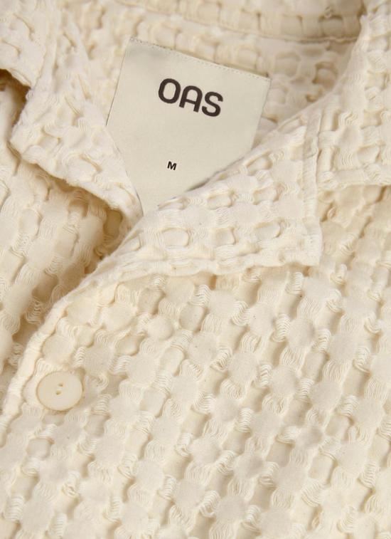  OAS 반팔 셔츠 오아스 에크루 쿠바 와플 셔츠 - OAS
