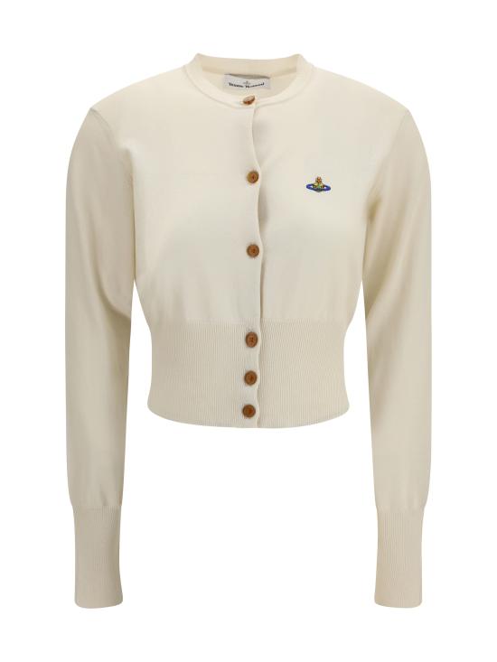 26SS 비비안웨스트우드 베아 크롭드 가디건 1803002U Y003F A408 White