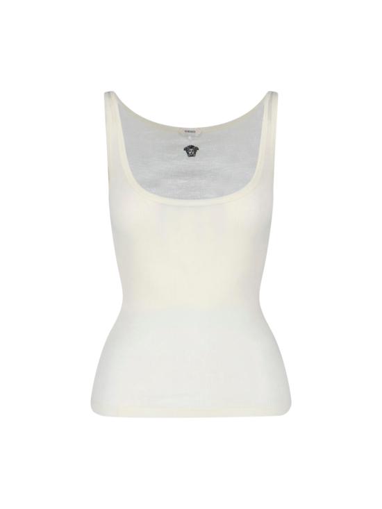 26SS 베르사체 민소매 티셔츠 1023698 1A17548 1W150 White