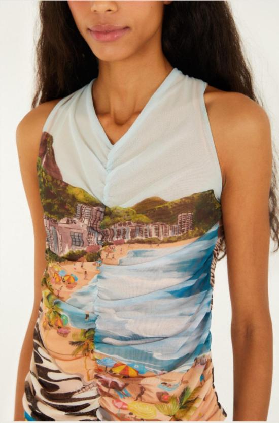  팜 리오 블라우스 코파카바나 비치 탑 - FARM RIO