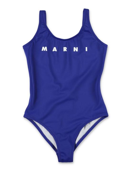  [키즈] 마르니 원피스 수영복 로고 아동용 원피스 수영복 네이비
