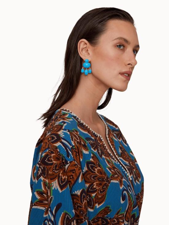  Megan Park 이어링 메간 파크 터쿼이즈 패싯 - OTHER BRANDS