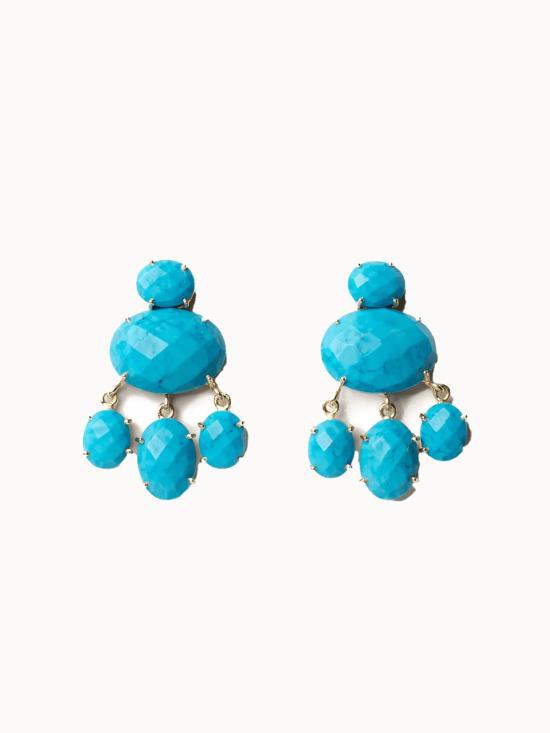  Megan Park 이어링 메간 파크 터쿼이즈 패싯