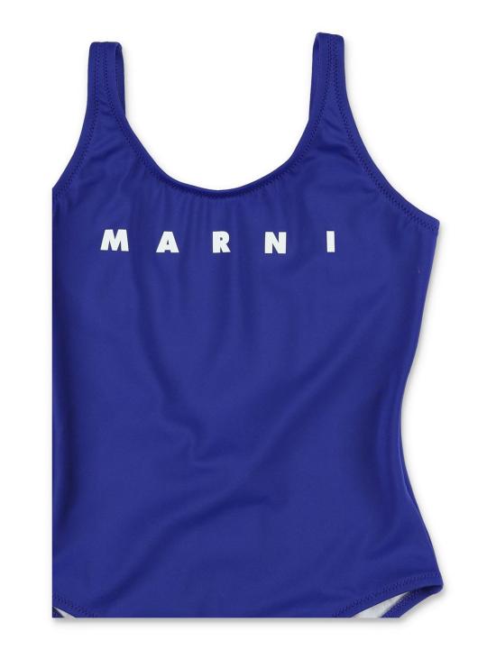  [키즈] 마르니 원피스 수영복 로고 아동용 원피스 수영복 네이비 - MARNI