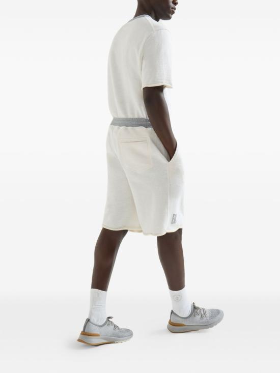 26SS 브루넬로 쿠치넬리 숏팬츠 MR8313375G CTQ27 White - BRUNELLO CUCINELLI