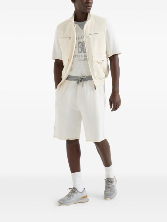 26SS 브루넬로 쿠치넬리 숏팬츠 MR8313375G CTQ27 White - BRUNELLO CUCINELLI