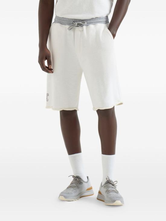 26SS 브루넬로 쿠치넬리 숏팬츠 MR8313375G CTQ27 White - BRUNELLO CUCINELLI