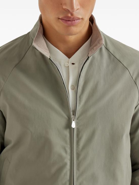 26SS 브루넬로 쿠치넬리 개버딘 블루종 재킷 MY4196583 CXA70 Kaki - BRUNELLO CUCINELLI