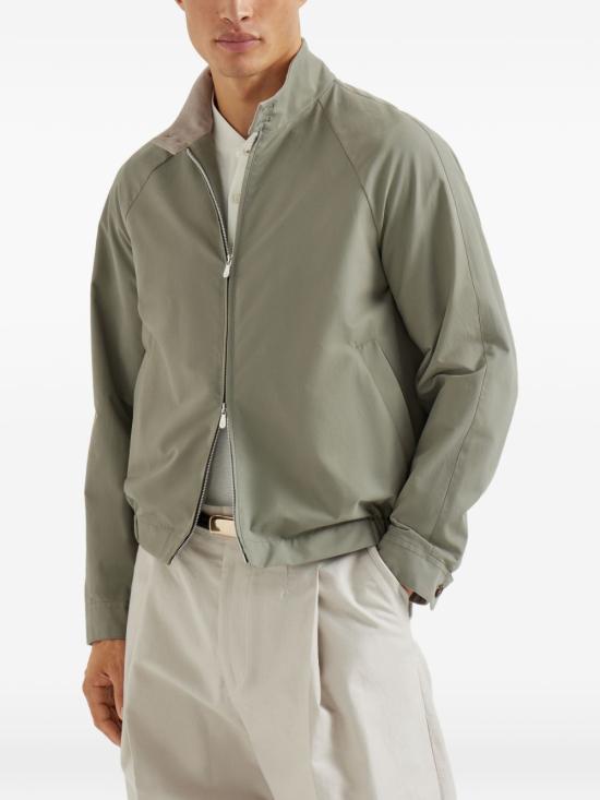 26SS 브루넬로 쿠치넬리 개버딘 블루종 재킷 MY4196583 CXA70 Kaki - BRUNELLO CUCINELLI