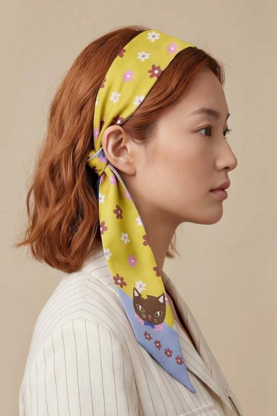  센티넬 머플러/스카프 샤 오 쇼콜라 트윌리 스카프 - CENTINELLE