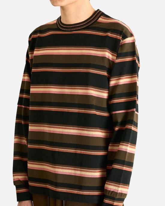  사카이 긴팔 티셔츠 Sacai 가로 스트라이프 긴소매 셔츠 - SACAI
