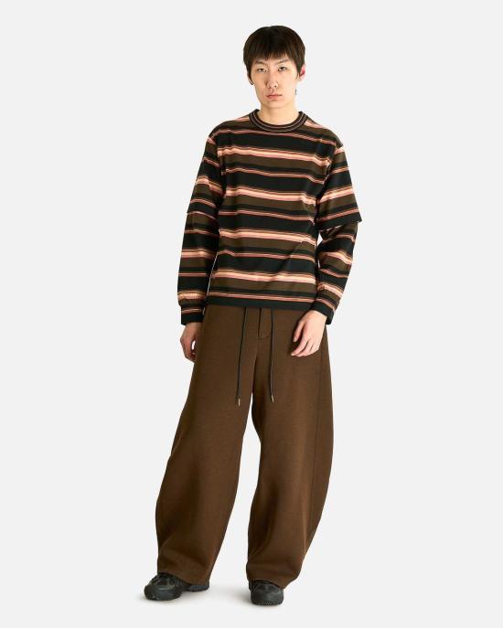  사카이 긴팔 티셔츠 Sacai 가로 스트라이프 긴소매 셔츠 - SACAI
