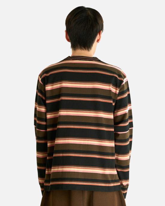  사카이 긴팔 티셔츠 Sacai 가로 스트라이프 긴소매 셔츠 - SACAI
