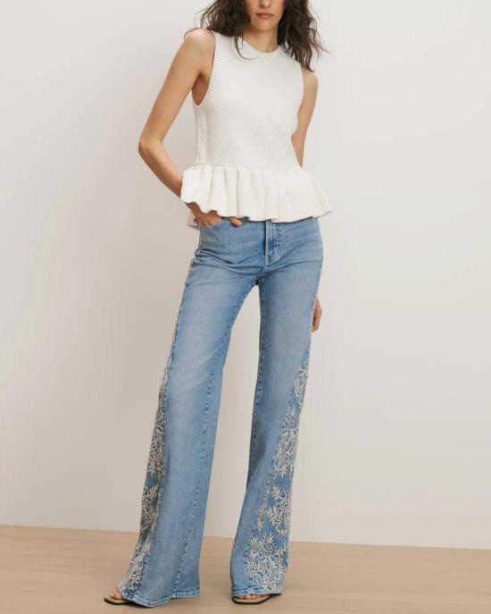  베로니카비어드 민소매 티셔츠 베로니카 비어드 네미야 풀오버 탑 도브 - VERONICA BEARD