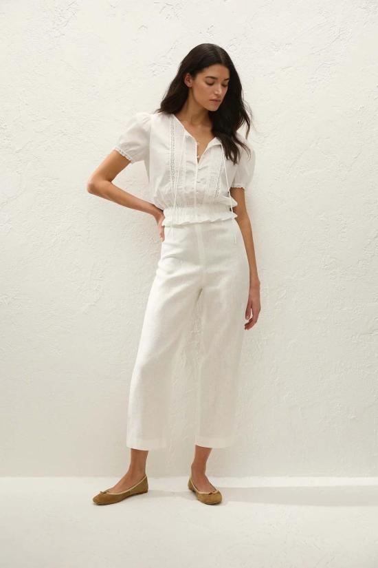  페이스풀더브랜드 블라우스 페이스풀 더 브랜드 피오라  프레스코 레이스 화이트 탑