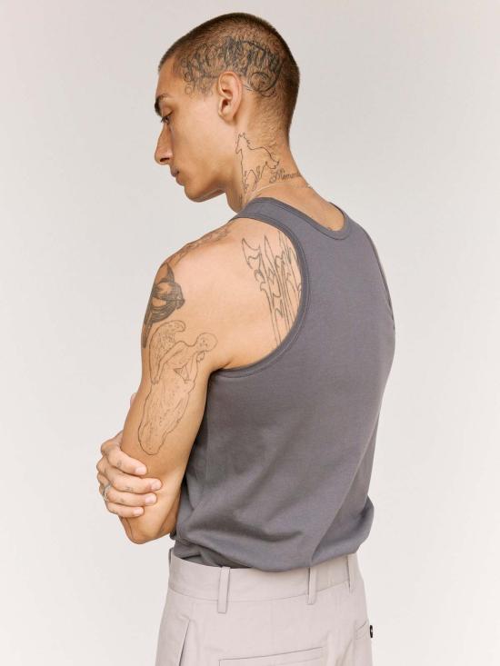  질샌더 민소매 티셔츠 질 샌더 페블 코튼 저지 탱크탑 - JIL SANDER