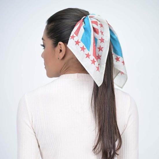  비스마야 머플러/스카프 Vismaya 나는 반다나 블루에 투표했습니다 - VISMAYA