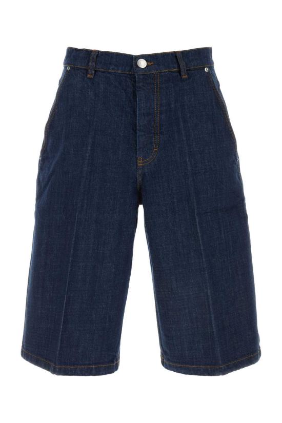  아미 데님 팬츠 Ami Alexandre Mattiussi 데님 버뮤다 쇼츠 인디고