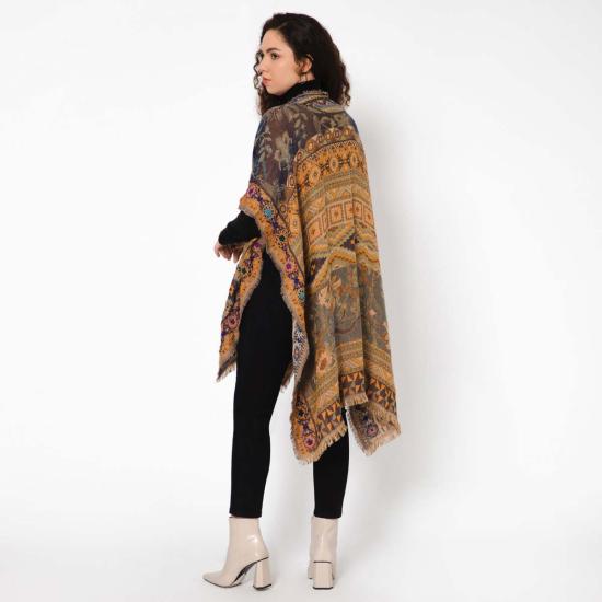  비스마야 자켓 스펠바운드 장식 기모노 머스타드 - VISMAYA