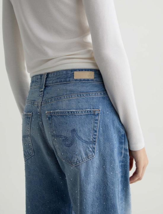  아드리아노 골드슈미드 데님 팬츠 Adriano Goldschmied Adria 로우라이즈 와이드 레그 진 - ADRIANO GOLDSCHMIED