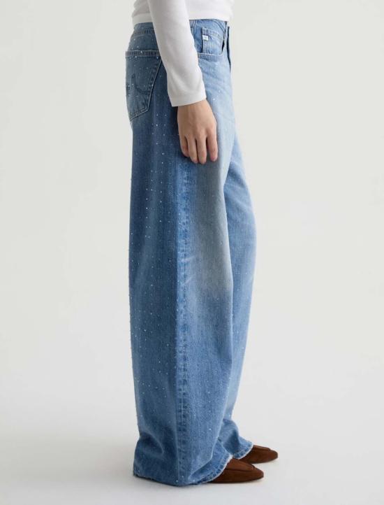  아드리아노 골드슈미드 데님 팬츠 Adriano Goldschmied Adria 로우라이즈 와이드 레그 진 - ADRIANO GOLDSCHMIED