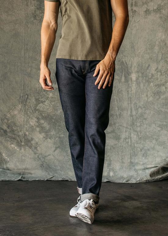  히로시 카토 데님 팬츠 더 펜 슬림 로우 14온스 진 인디고