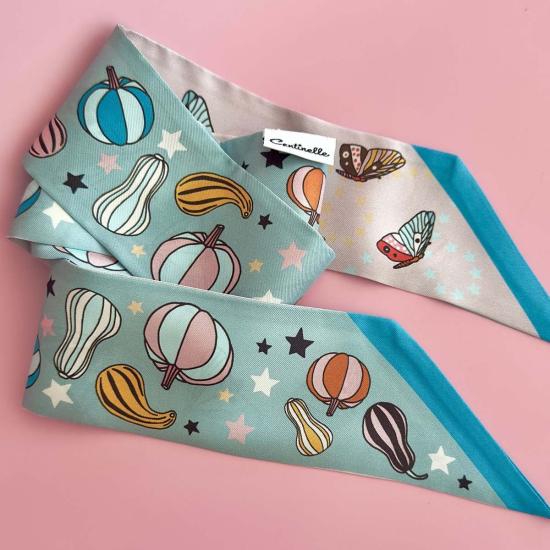  Centinelle 머플러/스카프 센티넬 나방과 호박 트윌리 리본 스카프 - OTHER BRANDS