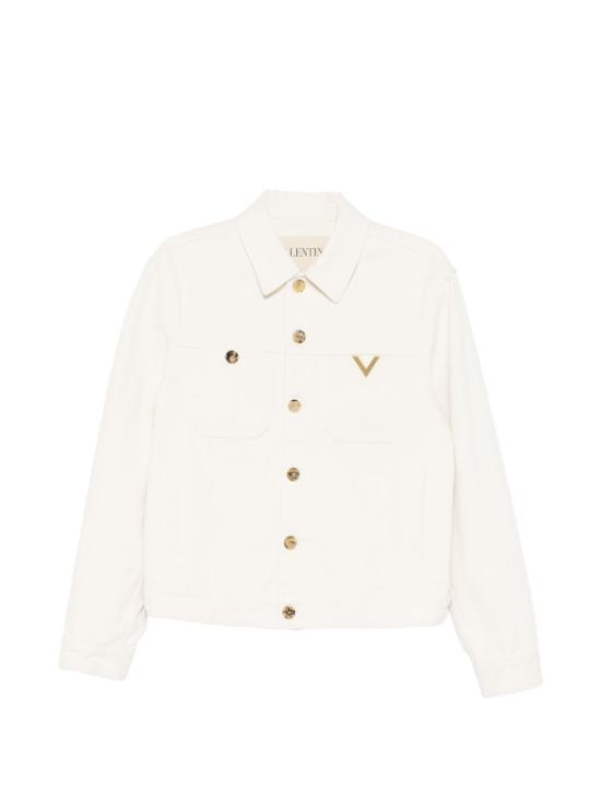 26SS 발렌티노 가라바니 V로고 데님 자켓 8V3DC14FB9W A03 NUDE NEUTRALS