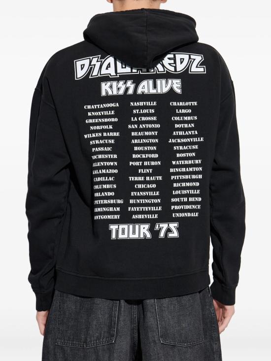 25FW 디스퀘어드2 후드 티셔츠 S78GU0086S25030 900 BLACK - DSQUARED2