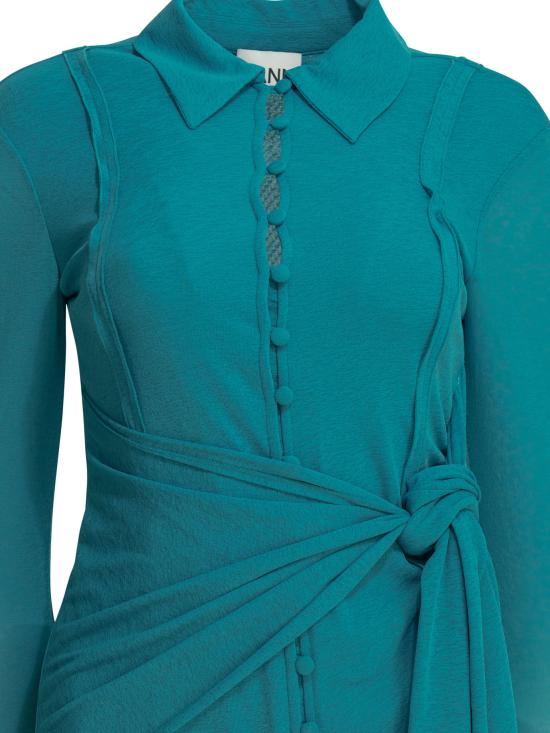 26SS 가니 미디 원피스 A1030222ZVP LIGHT BLUE - GANNI