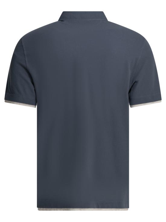 26SS 브루넬로 쿠치넬리 반팔 티셔츠 ME8543966CBL48 BLUE - BRUNELLO CUCINELLI