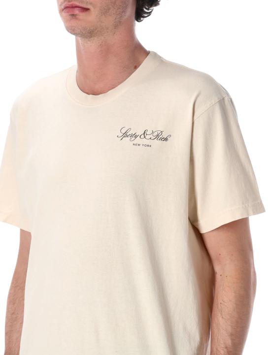 26SS 스포티앤리치 반팔 티셔츠 TO04365232WH37 ECRU - SPORTY & RICH