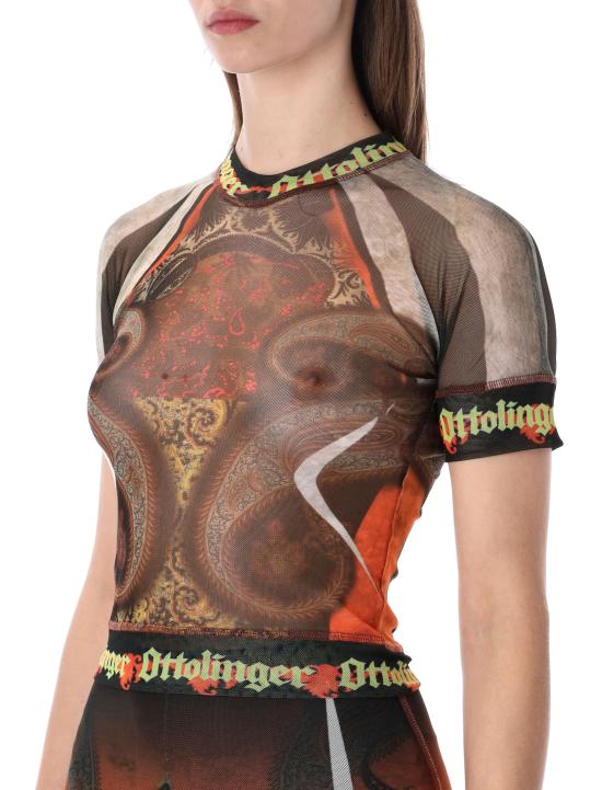 26SS 오토링거 반팔 티셔츠 10110040108 PRIORAPAI BROWN - OTTOLINGER