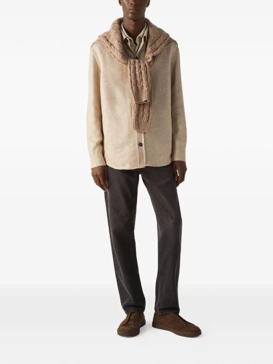 26SS 에르메네질도제냐 긴팔 셔츠 UHX42A3SLF5 K01 NUDE NEUTRALS - ERMENEGILDO ZEGNA