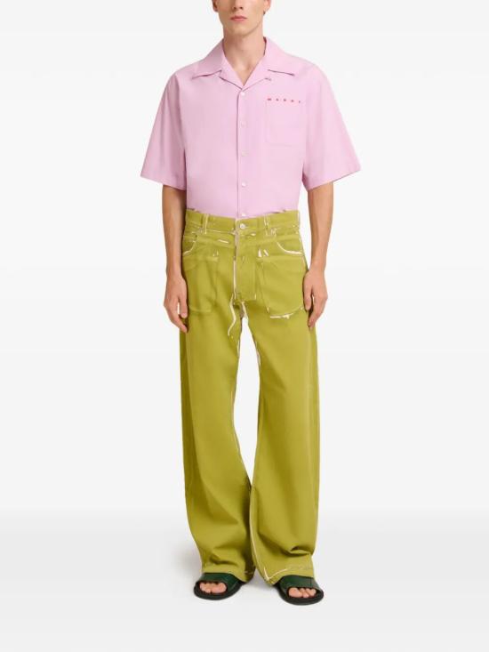 26SS 마르니 스트레이트 팬츠 PUJU0320A1USCY64 PRV15 GREEN - MARNI