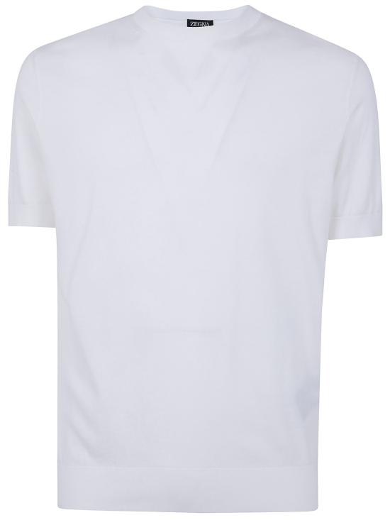 26SS 에르메네질도제냐 반팔 티셔츠 E8C90A7C10 N01 WHITE - ERMENEGILDO ZEGNA