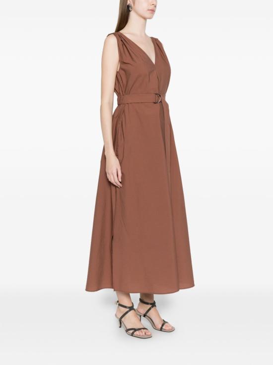 26SS 브루넬로 쿠치넬리 미디 원피스 M0F79A5092C4182 BROWN - BRUNELLO CUCINELLI