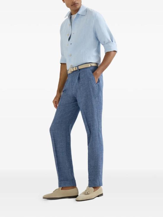 26SS 브루넬로 쿠치넬리 스트레이트 팬츠 MZ402L00H C005 - BRUNELLO CUCINELLI