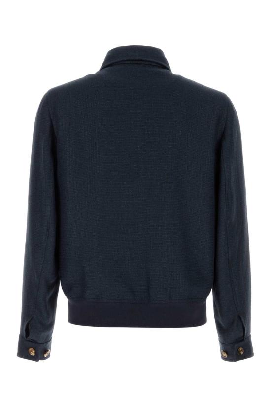 26SS 브루넬로 쿠치넬리 실크 리넨 울 믹스드 홉색 블루종 MZ4036581 C038 - BRUNELLO CUCINELLI