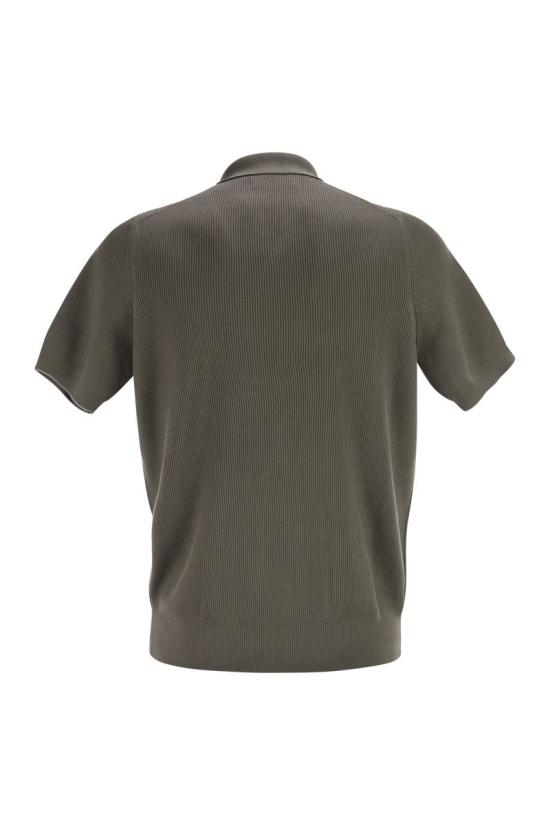 26SS 브루넬로 쿠치넬리 잉글리시 립 코튼 니트 폴로셔츠 M29400015 CXS05 - BRUNELLO CUCINELLI