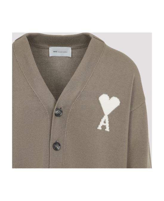 26SS 아미 울 드 하트 가디건 UKC380KN0156 A117 BEIGE TAUPEECRU A117 BEIGE TAUPE ECRU - AMI