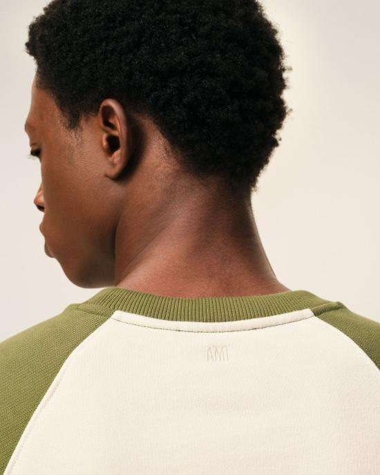 26SS 아미 후드 티셔츠 USW781747 A041 BLANC CREMEMATCHA A041 BLANC CREME MATCHA - AMI