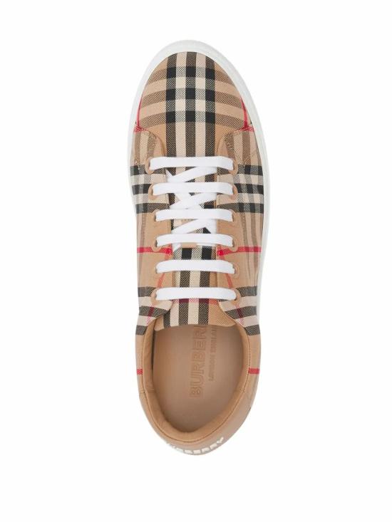 26SS 버버리 체크 레더 스니커즈 8049777 A7026 ARCHIVE BEIGE - BURBERRY